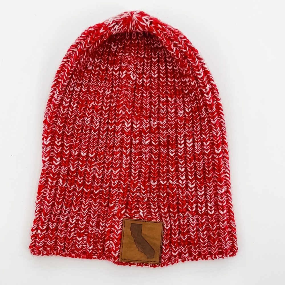 Women’s Red Knit Slouchy Beanie